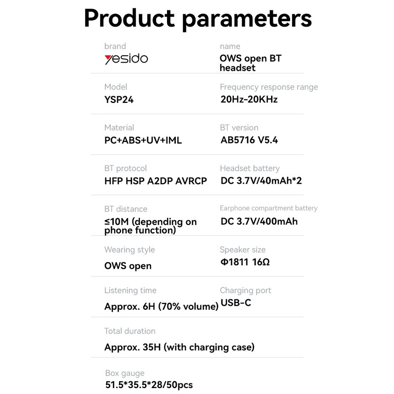 هندزفری بلوتوثی یسیدو YSP24