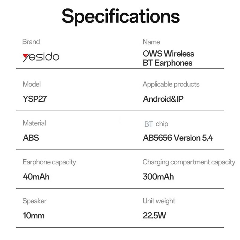 هندزفری بلوتوثی یسیدو YSP27