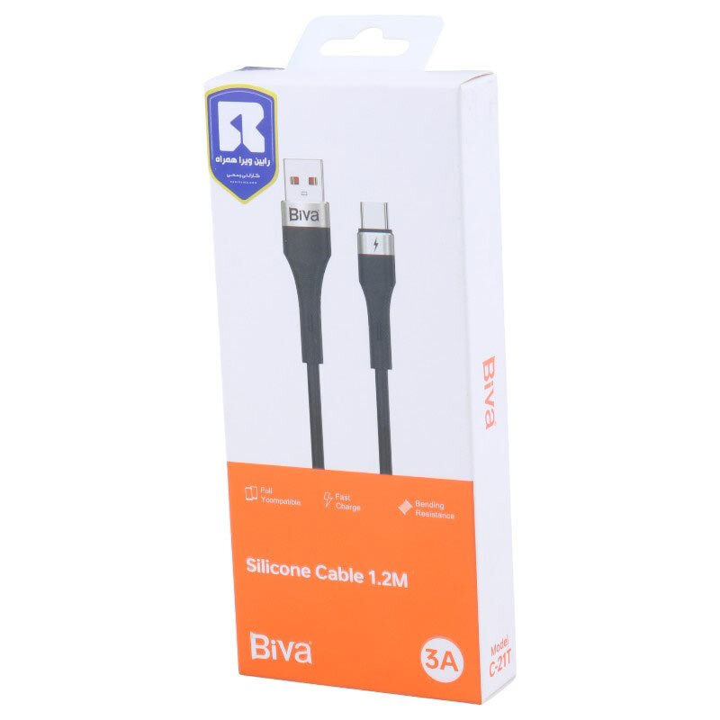 کابل تایپ سی فست شارژ Biva C-21T 3A 1.2m