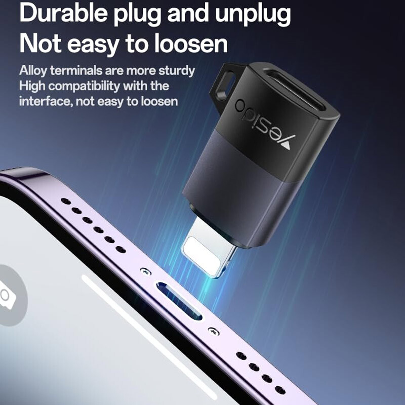 تبدیل OTG تایپ سی به لایتنینگ یسیدو GS27