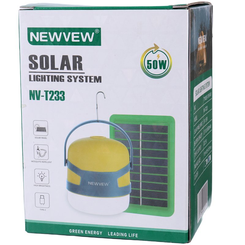 لامپ شارژی 50 وات Newnvew NV-T233 + پنل خورشیدی