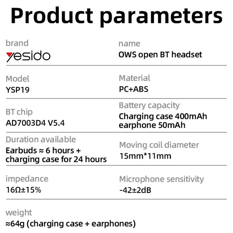 هندزفری بلوتوثی یسیدو YSP19