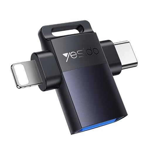 تبدیل USB3.0 OTG به تایپ سی / لایتنینگ یسیدو GS35