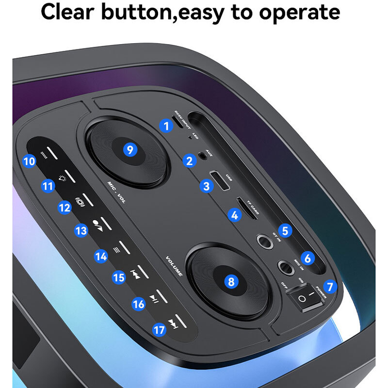 اسپیکر چمدانی بلوتوثی یسیدو YSW29 + میکروفون و ریموت کنترل