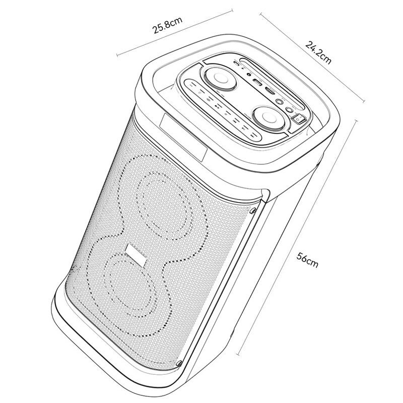 اسپیکر چمدانی بلوتوثی یسیدو YSW29 + میکروفون و ریموت کنترل