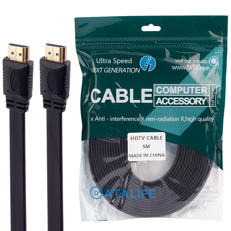 کابل HDMI دیتا لایف Flat طول 5 متر