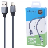 کابل میکرو یو اس بی فست شارژ 2.4 آمپر رویال RCS-118 طول 1 متر