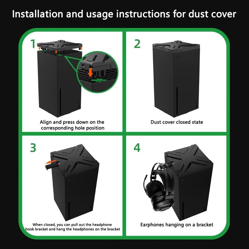 براکت هدفون و کاور گرد و غبار کنسول XBOX Series X دابی TYX-3609