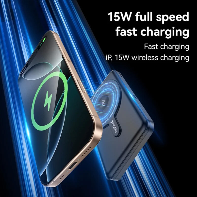 پاور بانک بی سیم فست شارژ یسیدو YP72 PD 22.5W ظرفیت 10000 میلی آمپر ساعت