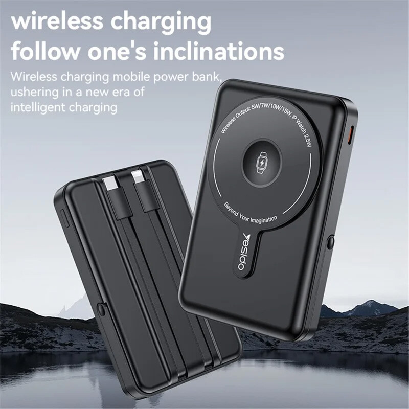 پاور بانک بی سیم فست شارژ یسیدو YP72 PD 22.5W ظرفیت 10000 میلی آمپر ساعت