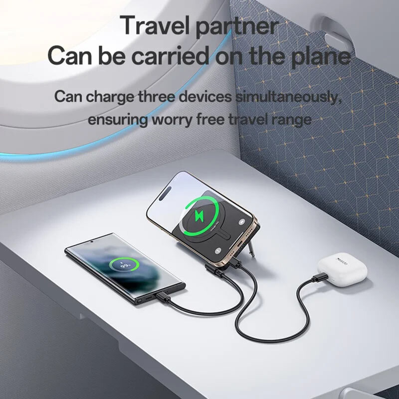 پاور بانک بی سیم فست شارژ یسیدو YP78 PD 20W ظرفیت 10000 میلی آمپر ساعت