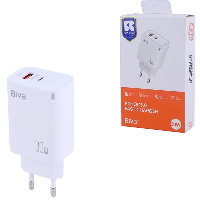 شارژر دیواری 30 وات بیوا HC-54 QC3.0 PD 3A