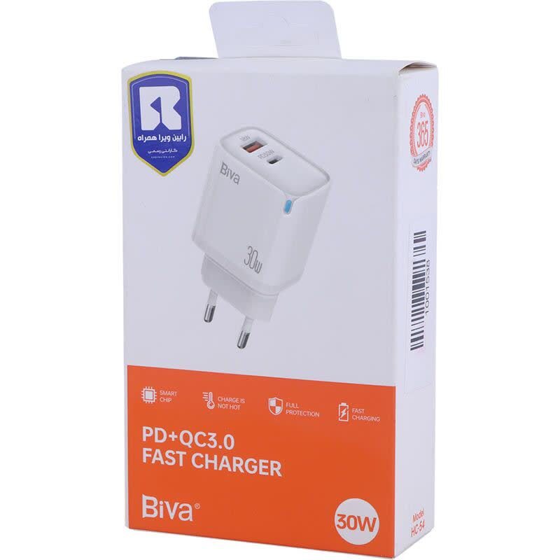 شارژر دیواری 30 وات بیوا HC-54 QC3.0 PD 3A