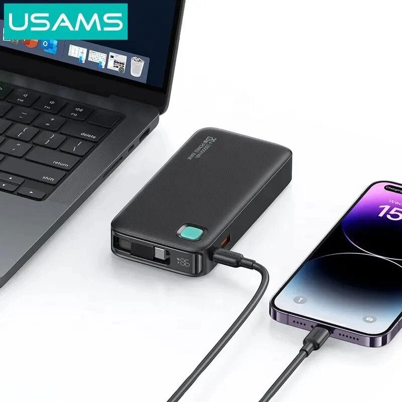 پاور بانک فست شارژ یوسامز CD224 PD 22.5W ظرفیت 10000 میلی آمپر ساعت