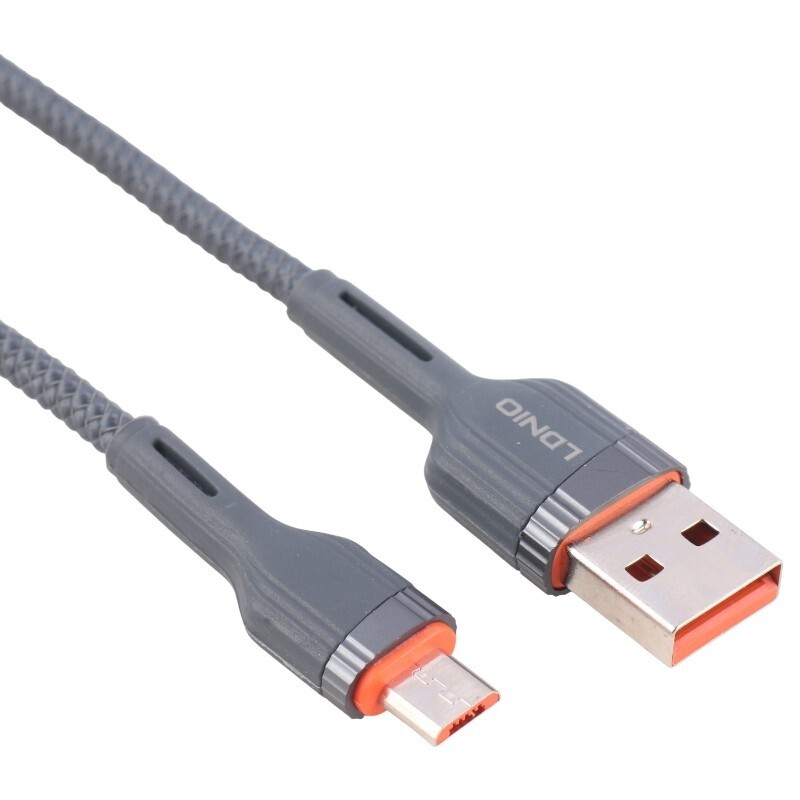 کابل میکرو یو اس بی فست شارژ 30 وات الدینیو LS641 طول 1 متر