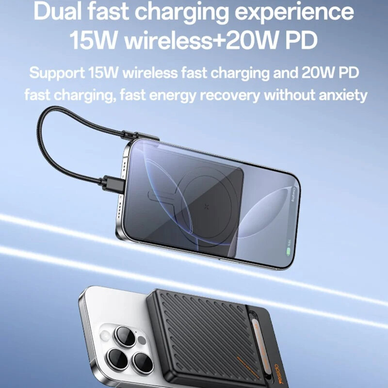 پاور بانک بی سیم فست شارژ یسیدو YP77 PD 20W ظرفیت 5000 میلی آمپر ساعت