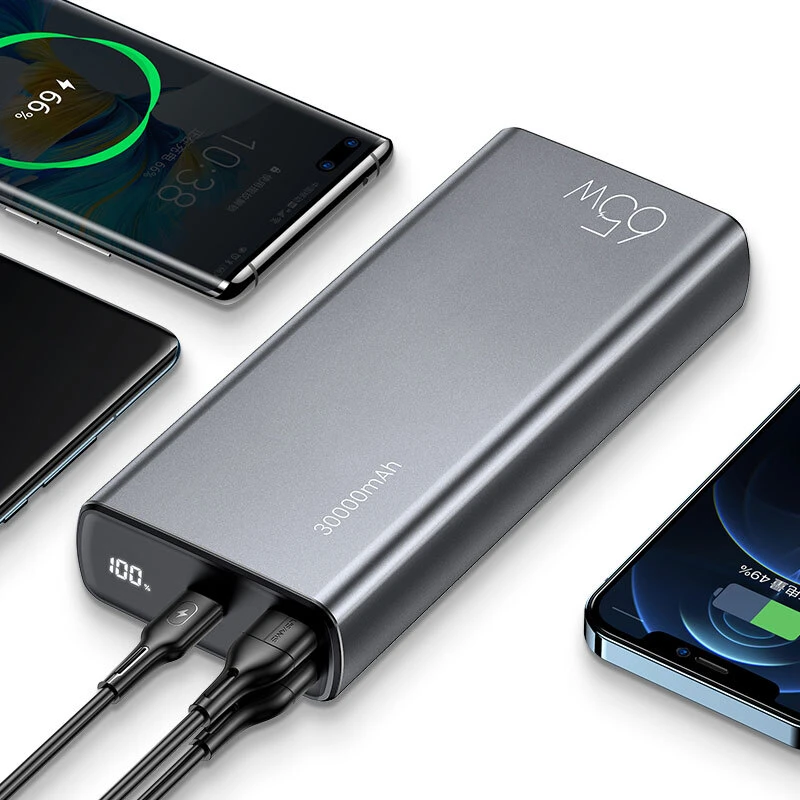 پاور بانک فست شارژ یوسامز US-CM QC3.0 PD 65W ظرفیت 30000 میلی آمپر ساعت