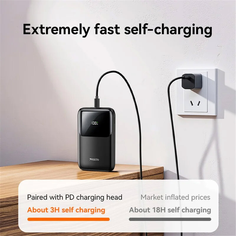 پاور بانک فست شارژ یسیدو YP71 PD 22.5W ظرفیت 10000 میلی آمپر ساعت