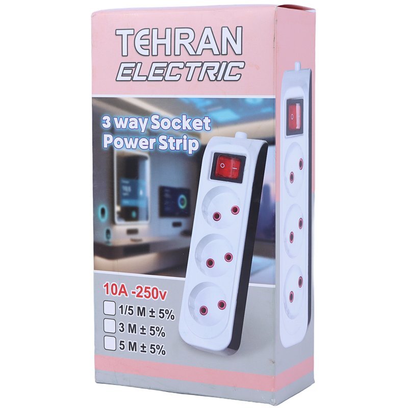 چند راهی 3 خانه تهران الکتریک با کابل 1.5 متری کد 2