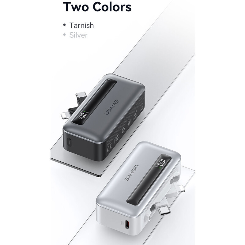 پاور بانک فست شارژ یوسامز CD233 PD 20W ظرفیت 4500 میلی آمپر ساعت