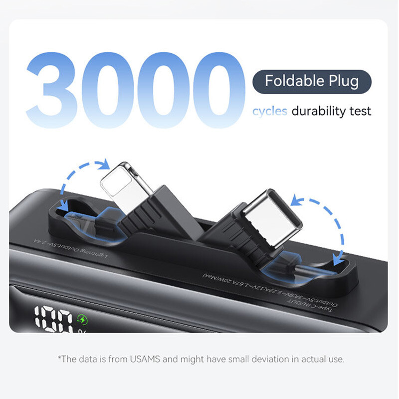 پاور بانک فست شارژ یوسامز CD233 PD 20W ظرفیت 4500 میلی آمپر ساعت