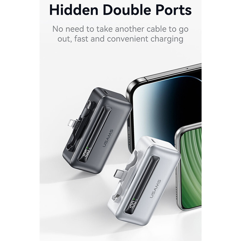 پاور بانک فست شارژ یوسامز CD233 PD 20W ظرفیت 4500 میلی آمپر ساعت