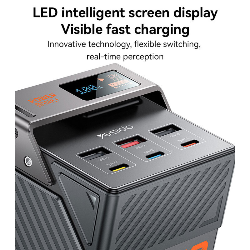 پاور بانک فست شارژ یسیدو YP63 PD 22.5W ظرفیت 50000 میلی آمپر ساعت