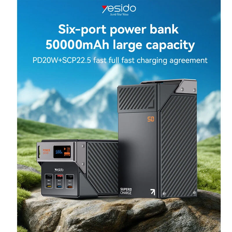 پاور بانک فست شارژ یسیدو YP63 PD 22.5W ظرفیت 50000 میلی آمپر ساعت