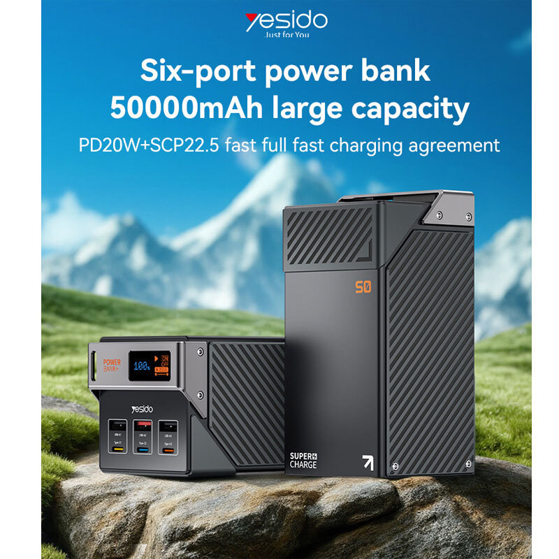 پاور بانک فست شارژ یسیدو YP63 PD 22.5W ظرفیت 50000 میلی آمپر ساعت