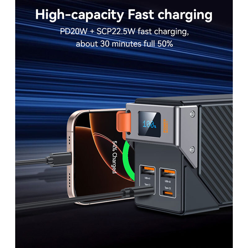 پاور بانک فست شارژ یسیدو YP62 PD 22.5W ظرفیت 30000 میلی آمپر ساعت