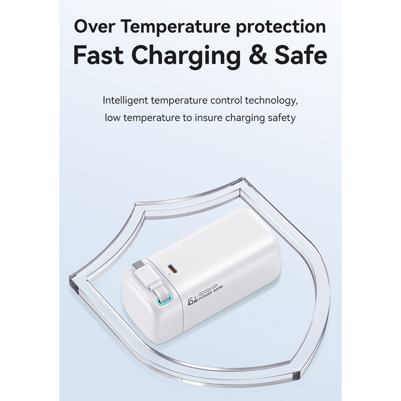 پاور بانک فست شارژ یوسامز XMF Series US-CD216 PD 45W ظرفیت 18000 میلی آمپر ساعت