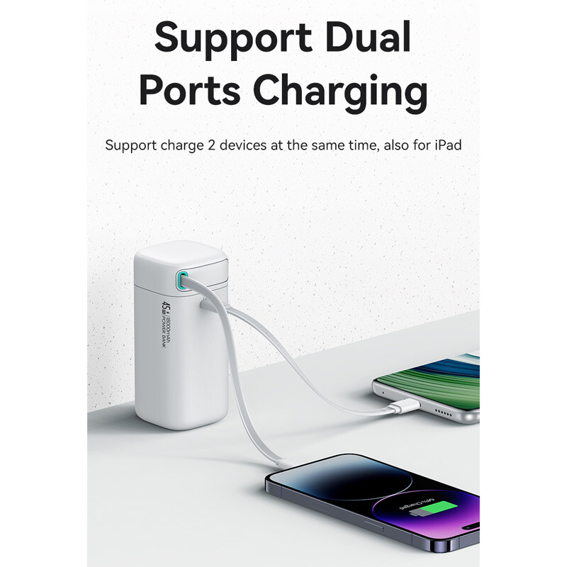 پاور بانک فست شارژ یوسامز XMF Series US-CD216 PD 45W ظرفیت 18000 میلی آمپر ساعت