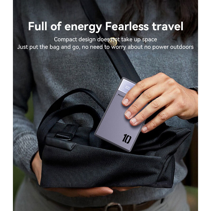 پاور بانک بی سیم فست شارژ یسیدو YP61 QC3.0 PD 22.5W ظرفیت 10000 میلی آمپر ساعت