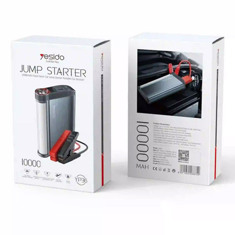 جامپ استارتر و پاور بانک یسیدو YP36 6W ظرفیت 10000 میلی آمپر ساعت