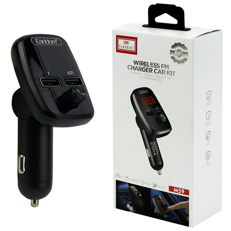 FM Player بلوتوثی + شارژر فندکی Earldom ET-M59