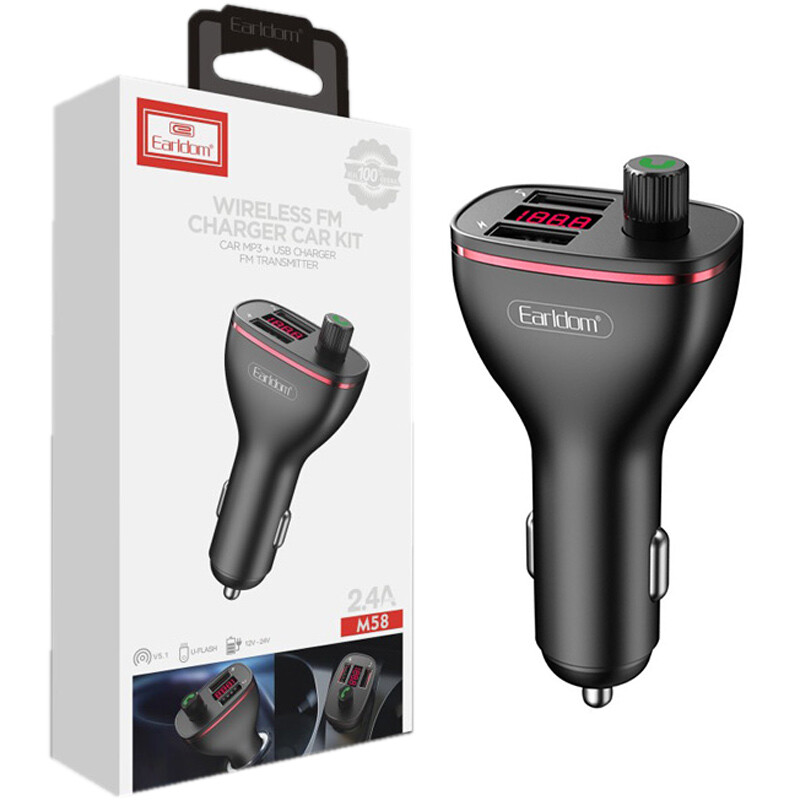 FM Player بلوتوثی + شارژر فندکی Earldom ET-M58