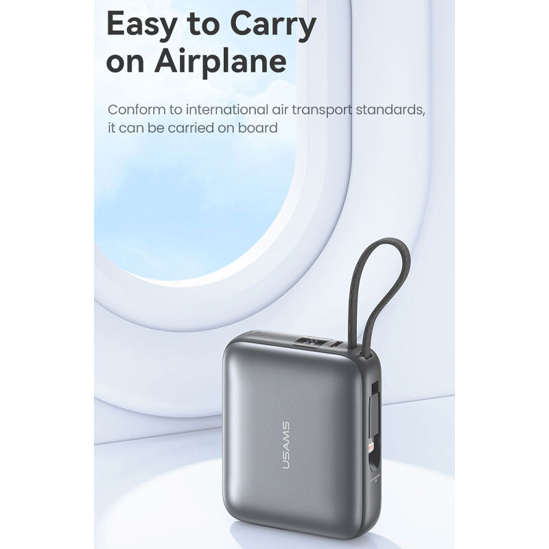 پاور بانک فست شارژ یوسامز CD240 QC3.0 PD 20W ظرفیت 10000 میلی آمپر ساعت