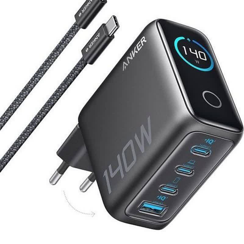 شارژر دیواری 140 وات انکر B2697 GaN PD3.1 5A + کابل تایپ سی