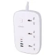 چند راهی 3 خانه ارت دار الدینیو SC6 با کابل 2 متری + شارژر USB و Type-C