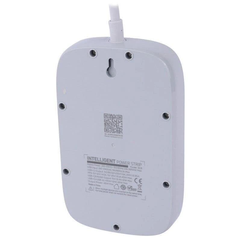 چند راهی 3 خانه ارت دار الدینیو SC6 با کابل 2 متری + شارژر USB و Type-C