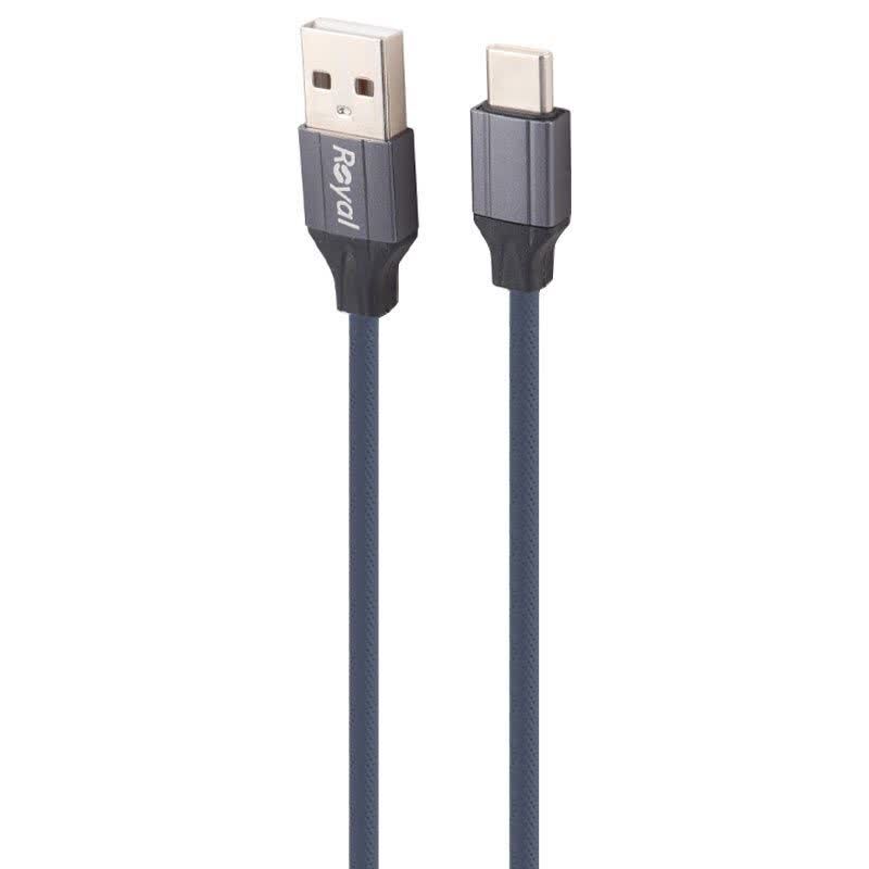کابل تایپ سی فست شارژ 2.4 آمپر رویال RCC-128 طول 1 متر