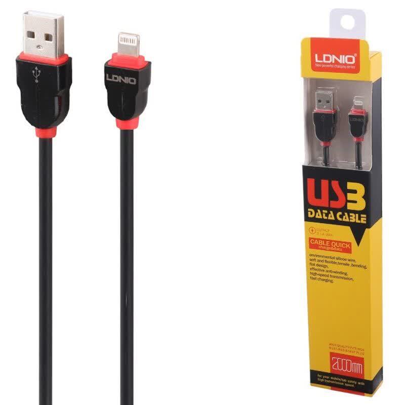 کابل لایتنینگ 2.1 آمپر الدینیو LS02 طول 2 متر