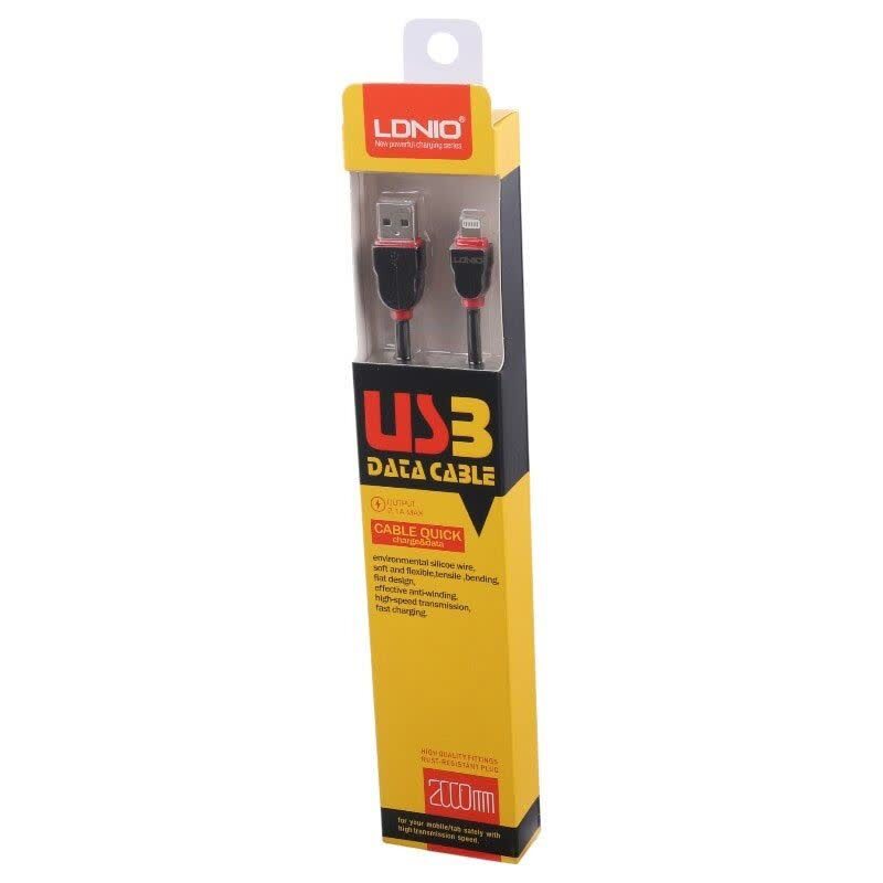 کابل لایتنینگ 2.1 آمپر الدینیو LS02 طول 2 متر