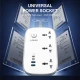 چند راهی 3 خانه ارت دار الدینیو SC6 با کابل 2 متری + شارژر USB و Type-C