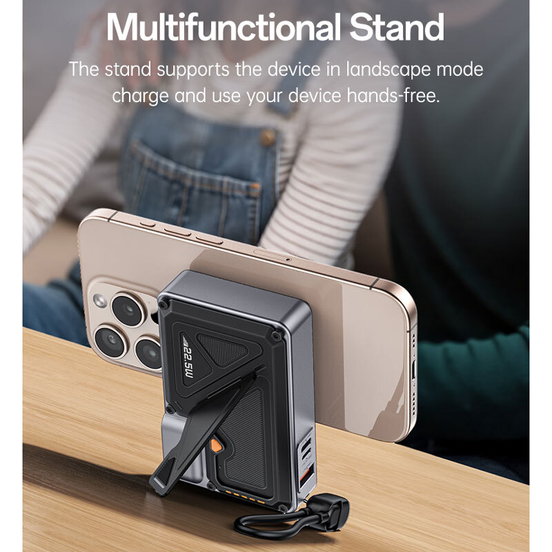 شارژر دیواری و پاور بانک بی سیم فست شارژ یسیدو YP89 PD 22.5W ظرفیت 10000 میلی آمپر ساعت