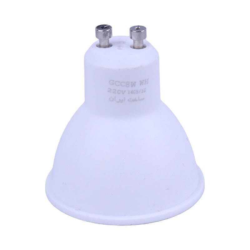 لامپ هالوژن 8 وات LED پرتو درخشان پایه GU10 بسته 2 عددی