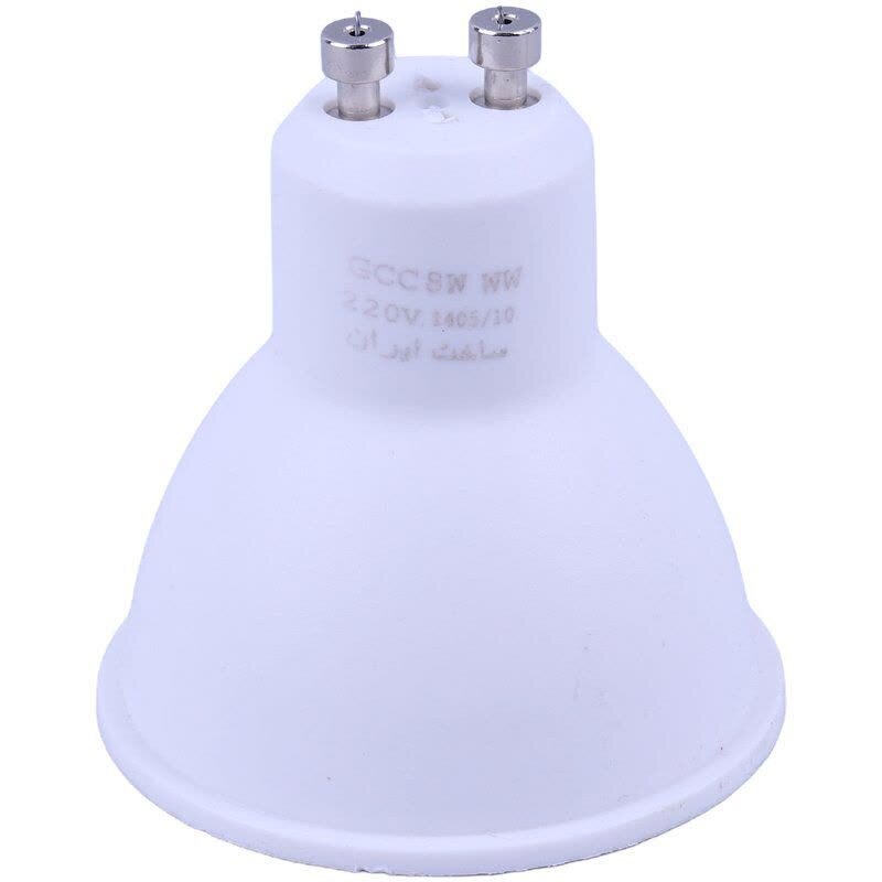 لامپ هالوژن 8 وات LED پرتو درخشان پایه GU10 بسته 2 عددی