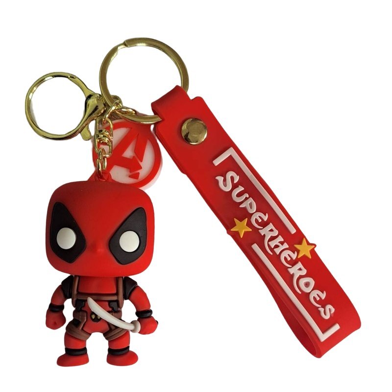 جاکلیدی سیلیکونی طرح SuperHeroes بسته 4 عددی