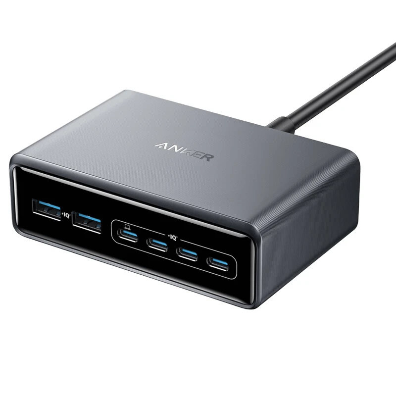 شارژر رومیزی فست شارژ 6 پورت Anker Prime A2683 GaN PD 100W