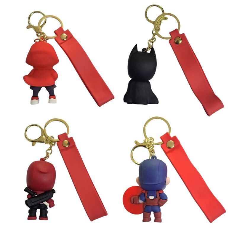 جاکلیدی سیلیکونی طرح Hero Avengers بسته 4 عددی